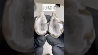 2x STUNNING Oco Geode Reveals 🤩💎 #geode #geodes #rockhounding #brazilian #rocks #crystals #quartz
