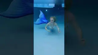 Lonely blue Mermaid Swimming all by herself #realmermaid