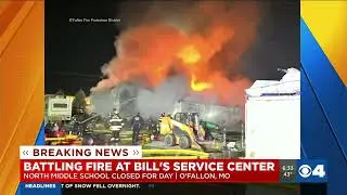 Massive fire breaks out at building in O&rsquo;Fallon, Mo.