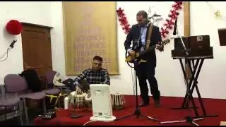 Akash Francis playing tabla with Nable  bhai