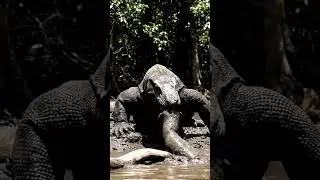 Komodo Dragon Bites Animal&rsquo;s Leg but Gets Trapped in the Lake #KomodoDragon #wildliferescue