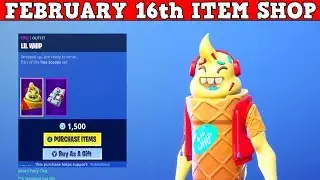 Fortnite Item Shop (FEBRUARY 16th) | *NEW* LIL WHIP SKIN + SPRINKLES WRAP!