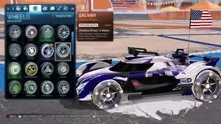 TITANIUM WHITE GALVAN WHEELS ON ROCKET LEAGUE!!!!