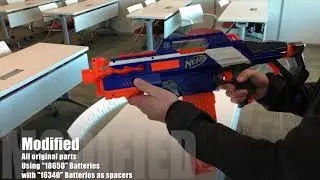 Аккумуляторный мод Rapidstrike CS-18 с использованием имеющегося лотка. Не пытайтесь повторить это дома.