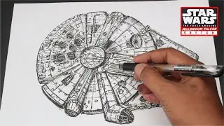 MILLENNIUM FALCON - STAR WARS ICONIC SPACESHIP (SKETCH)