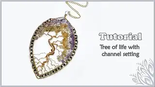 Tree of life wire weaving with channel setting