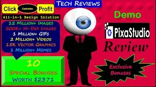 PixaStudio Review, Bonuses, Demo: 15 Million Multimedia Assets With Powerful Drag-n-Drop Design App