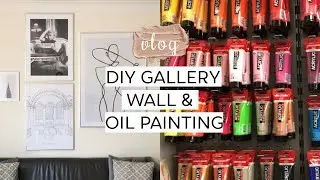 DIY Small Gallery Wall, ANTIQUES, OIL PAINTING + SKIMS review | VLOG