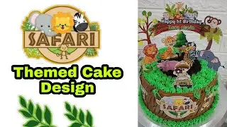 HOW TO MAKE SAFARI THEMED CAKE DESIGN| ELYNETTE'S COOKING CHANNEL