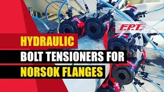 Hydraulic bolt tensioners for Norsok flanges