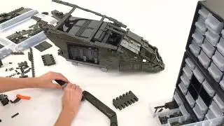 Halo Mega Construx ULTIMATE Pelican Dropship MOC Phase 3 SPEED BUILD Part 1 - Roof & tail sections.