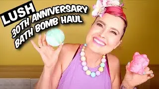 LUSH 30TH ANNIVERSARY BATH BOMB HAUL & REVIEW - GEODE, MELUSINE, HULDER, BLACK ROSE, LUSKY CAT