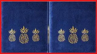 SKL Home by Saturday Knight Ltd  Gilded Pineapple Bath Towel, Navy