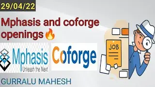 Mphasis and Coforge job Openings🔥 | 2022 jobs in telugu 🔥