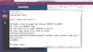 How to hack LOOTBITS IO with chrome script