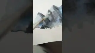 Snowy mountains watercolour #colorfulmixing #watercolorpainting #colourmixingtutorials#art#painting