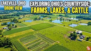 4K Drone Tour of Lakeville Ohio | Autumn Cornfields, Farms, Lakes & Fall Foliage Colors