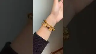 Citrine Yellow Tiger&rsquo;s Eye Golden Skeletal Quartz Bracelet