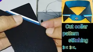 (NEW) How to sew Shirt collar design // Cross double piping collar pattern  ✂ #84