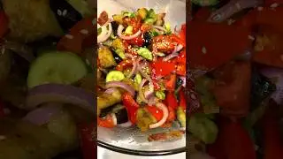 Вкусный салат с баклажанами !#готовимдома #recipe #cooking #delicious #food #вкусно #рецепт