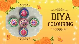 Diya colouring ideas at home #diwalispecial #diy #diya #howtocolouring diyas at home
