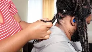 How To Retwist Long Locs with Loc N Gel (EASY Method for Beginners) 2023 Loc Tutorial on Hubby