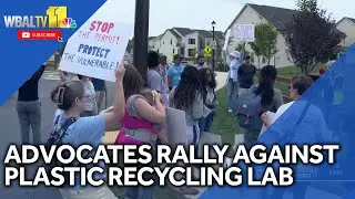 Advocates rally against plastic recycling lab
