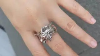 Adjustable Size Ring, Japanese Koi Silver Ring