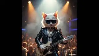 A Rock Star Tom Cat. #cute #trending #funny #rockstarcat #animals