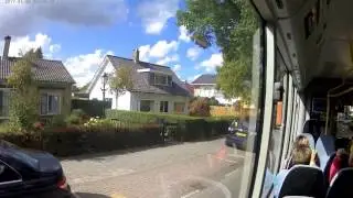 Busrit met RET lijn 144, linkerkant,  Ridderkerk Koningsplein--Rotterdam Akkeroord, 19-8-2017