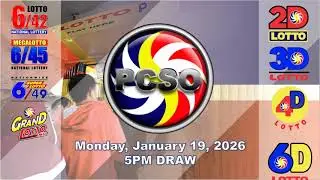 SWERTRES | EZ2 RESULT Today, Monday, January 19, 2026 - 5PM Draw