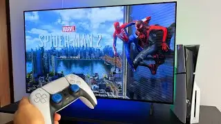 Spider Man 2 PS5 Slim, игровой процесс, 4K, 120 Гц, HDR | LG OLED C4 42