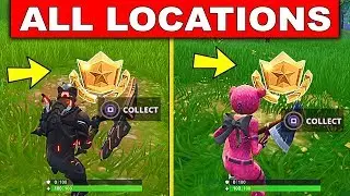 ALL SECRET BATTLE STAR LOCATIONS &ndash; FORTNITE SEASON 4 CHALLENGES (FREE TIER)