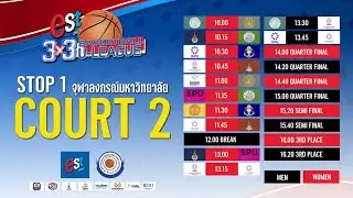 🔴 ถ่ายทอดสด COURT 2  est Cola 3x3 Basketball U-League 2025  : STOP 1