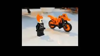 LEGO Ghost Rider assembling itself 😈🔥 Wait till the end #lego #ghostrider #assembly #shorts