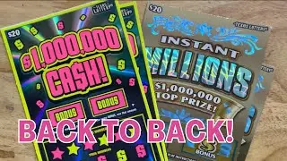I Scratched $80 in $20 Tickets 🎟️ | Instant Millions & $1,000,000 Cash
