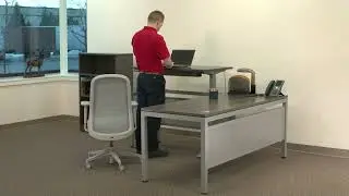 Downtown L-Desks with Adjustable Height Return