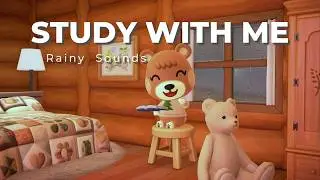 【ACNH ASMR】☔⚡3 Hours Cozy Rain & Thunderstorm Ambience. Relaxing Sounds for Sleep & Study.