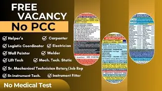No Medical, Free jobs for Helper, Electrician, Plumber, Driver, Carpenter, Wall Painter, Logistics