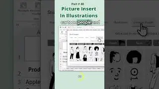 Picture Insert In Illustrations Part 48  #excel #spreadsheetmagic #exceltips
