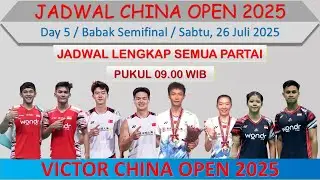 Jadwal Semifinal China Open 2025 Hari Ini │ Day 5 │ 2 Wakil Indonesia di Babak Semifinal │