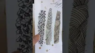 Community ArtKitchen Part 2: Line Drawing Techniques on top of coffee paintings (abridged)