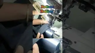 Bottom Rolling of a T Shirt #rolling #hemming #flatlock #sewing #sewingmachine #tshirt