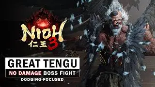 Nioh 3 - Бой с боссом Великим Тенгу (без получения урона)