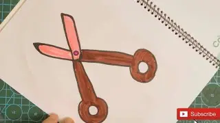 How To Draw A Scissors ✂️ Step By Step ||ScissorsDrawing Easy #howtodraw #artcrafttttt