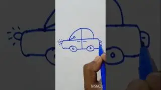 Cute car drawing with number 400 #drawing #video #art #youtubeshorts #viralvideo #video