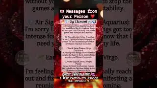 💌 MESSAGES FROM YOUR PERSON 💔 72-Hour No Contact Update by Element 🔥💨🌱🌊