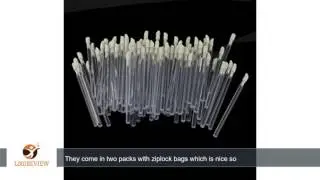 Yueton Pack of 100 Disposable Lip Brush Lipstick Gloss Wands Applicators Makeup Cosmetic Tool