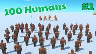 4 Achilles vs 100 Humans-Animal Revolt Battle Simulator