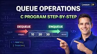 Queue Operations in C (ENQUEUE, DEQUEUE, Display)